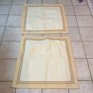 CHRIS MADDEN JCP HOME Pair Of Elegant Quilted European Pillow Shams Light Yellow